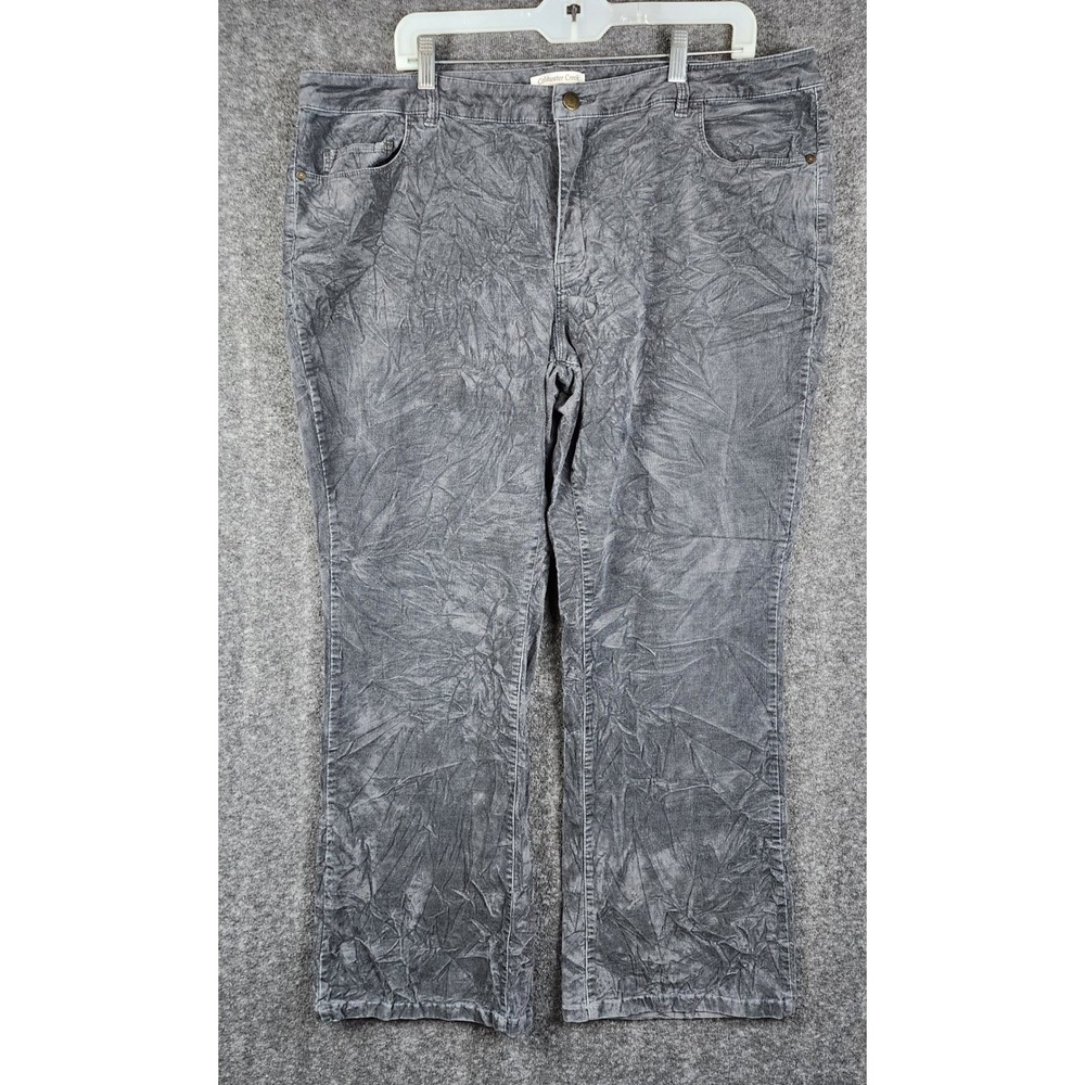 Coldwater Creek Corduroy Pants Women Size 18‎  Natural Fit Straight Leg Stretch